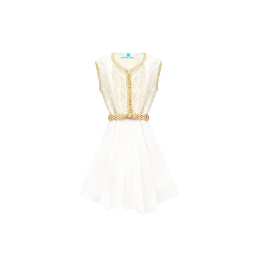 Sparkling white Moroccan Kaftan for girls kids MyTindy Sparkling white Moroccan Kaftan for girls kids MyTindy
