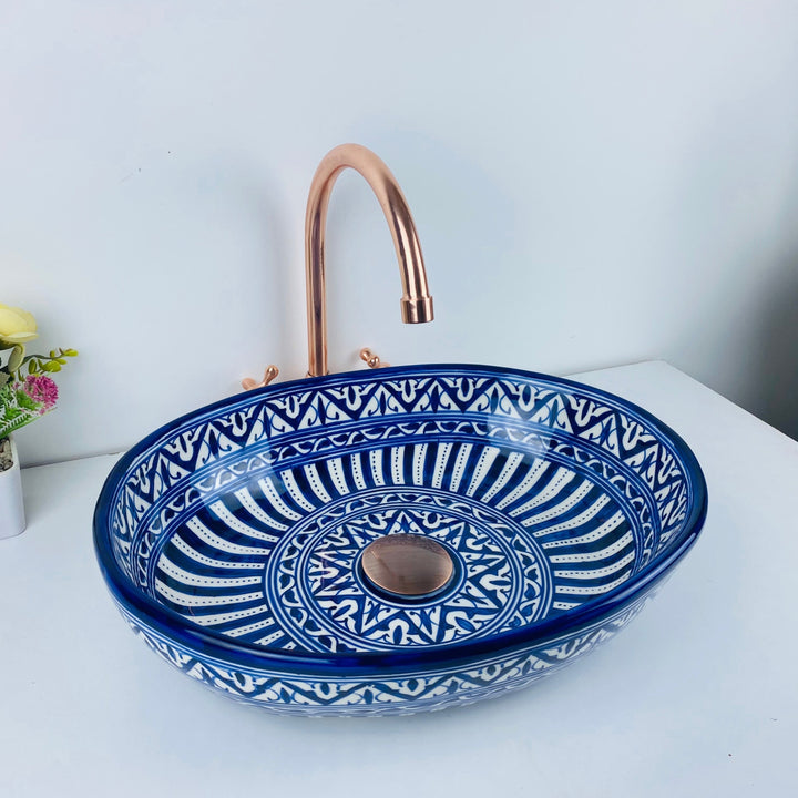 ZOL - Oval - Moroccan Ceramic Sink
