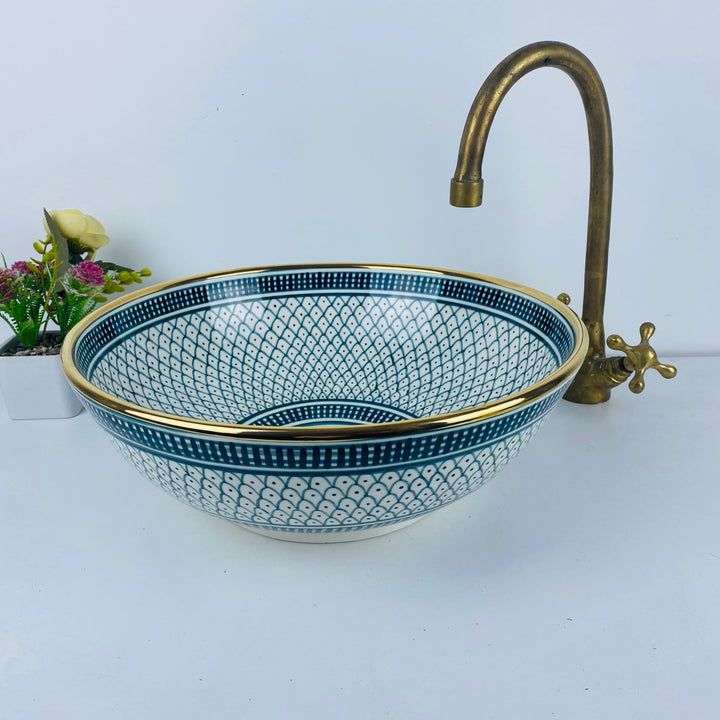 RES - Standard Gold - Moroccan Ceramic Sink