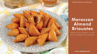 Almond Briouates: Moroccan sweets filled with Almonds and Honey