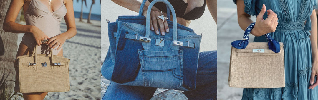 Birkin Style Jute Bags
