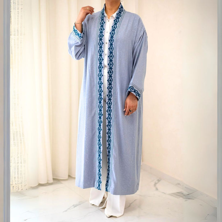 LINA Light Blue Moroccan Kimono