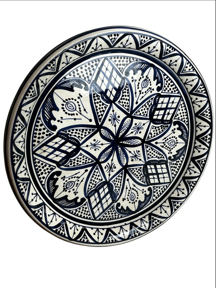Handmade Moroccoan ceramic milk serving set 8p