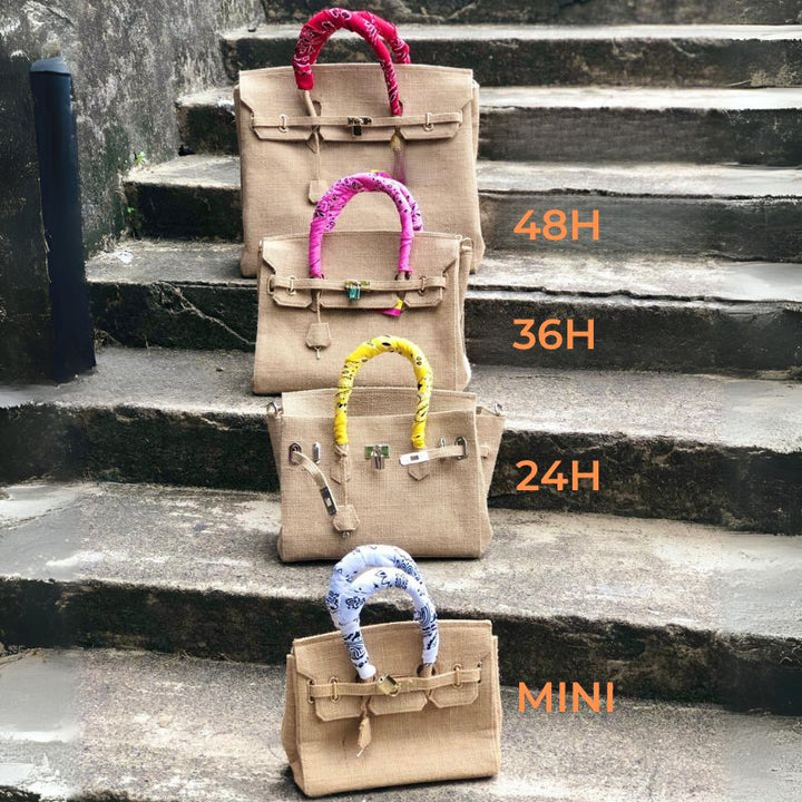 Birkin Style Jean Handbag - Available in 4 sizes