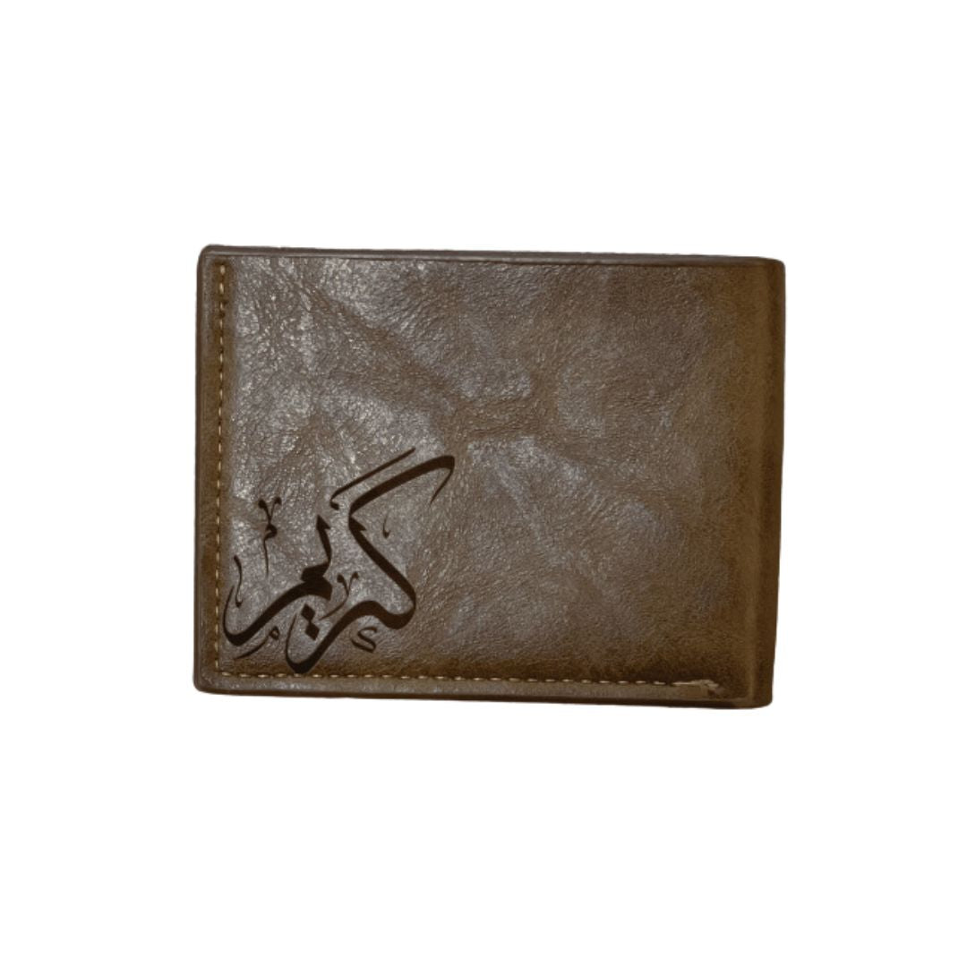 Customized leather wallet, pen and key holder pack