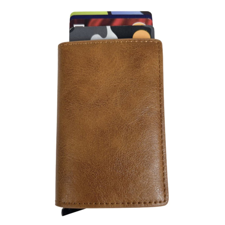 Customised leather wallet with laser engraving