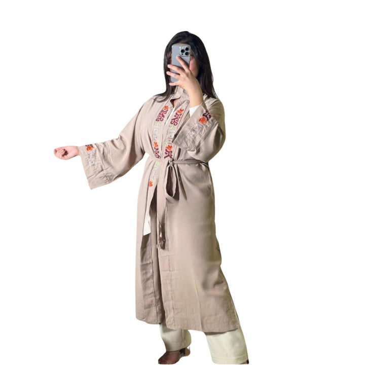AZAL Beige Moroccan Kimono