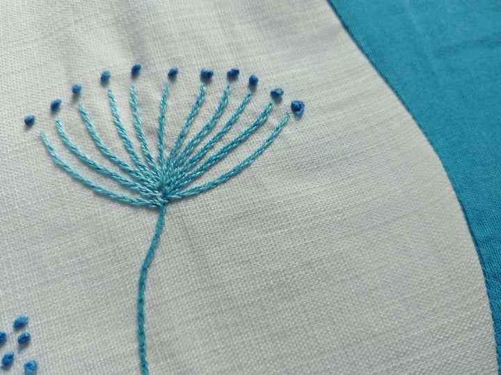 "English Rose" Heritage Cushion – Moroccan Floral Embroidery Tapisserie