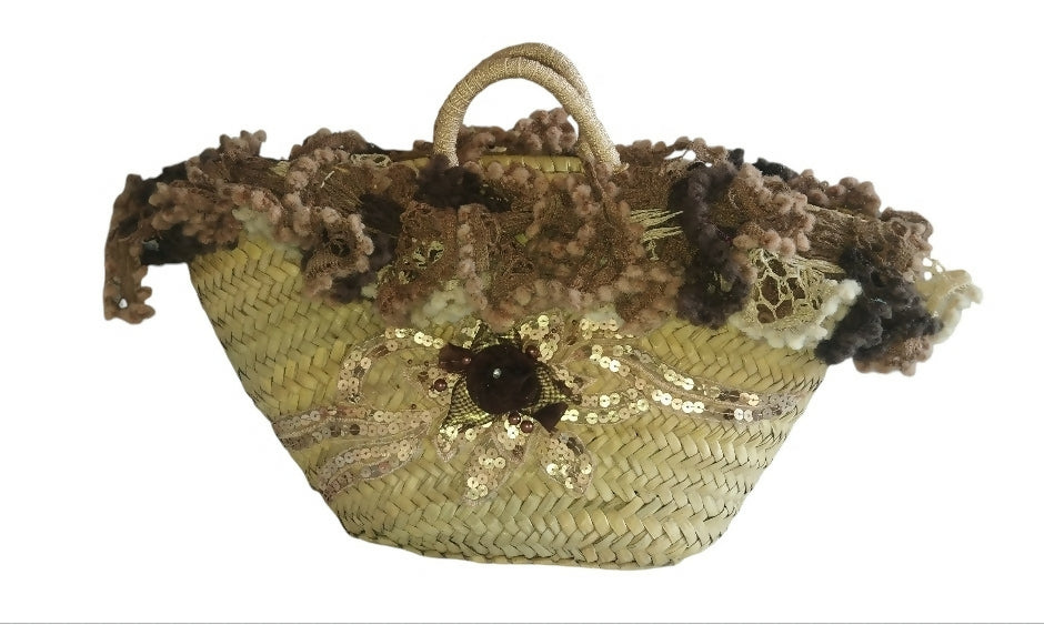 Wicker Moroccan Market Basket