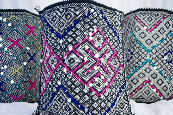 Klim Sequins and Wool Moroccan Pillow