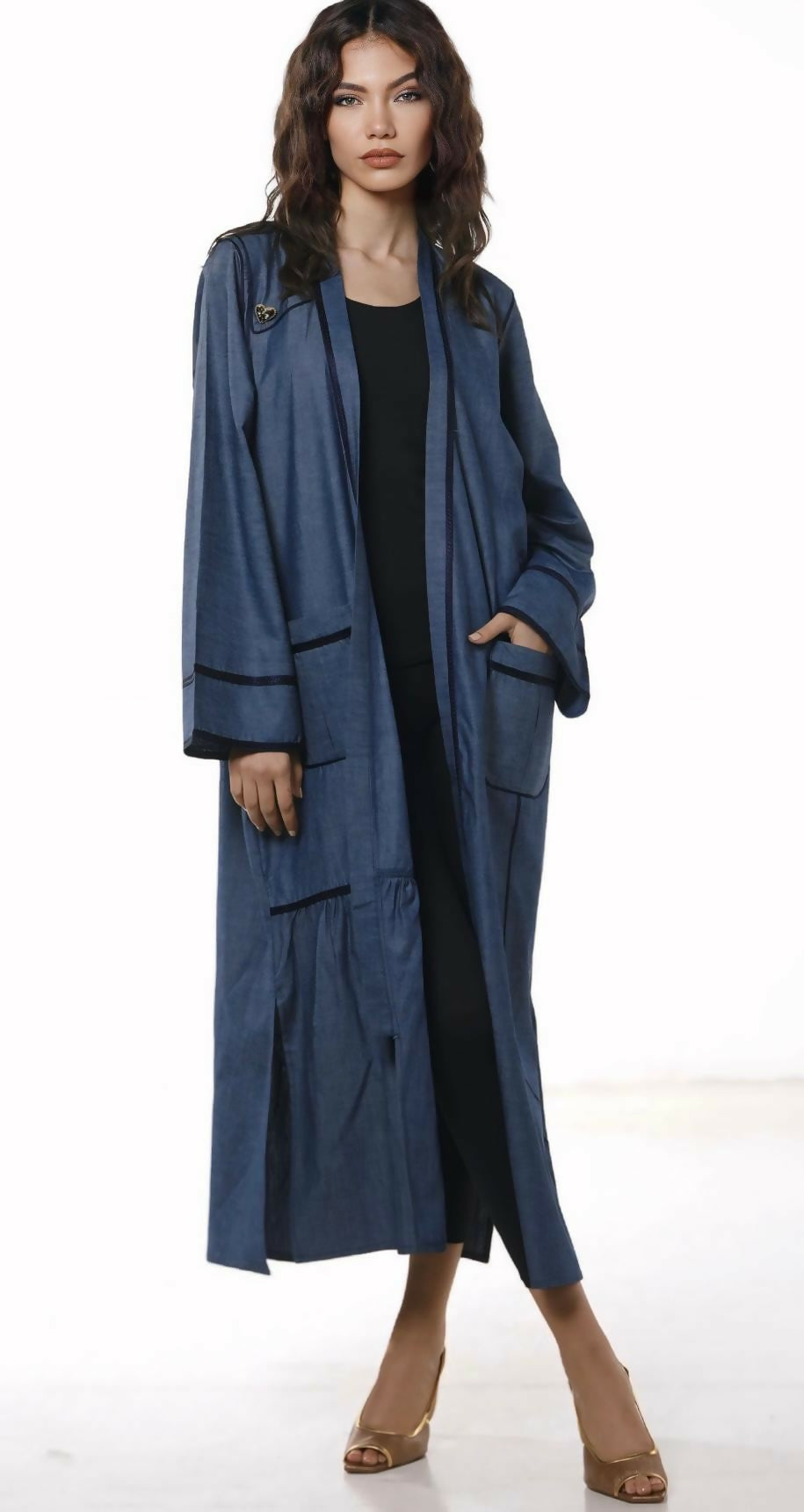 Chic Amber Kimono Design