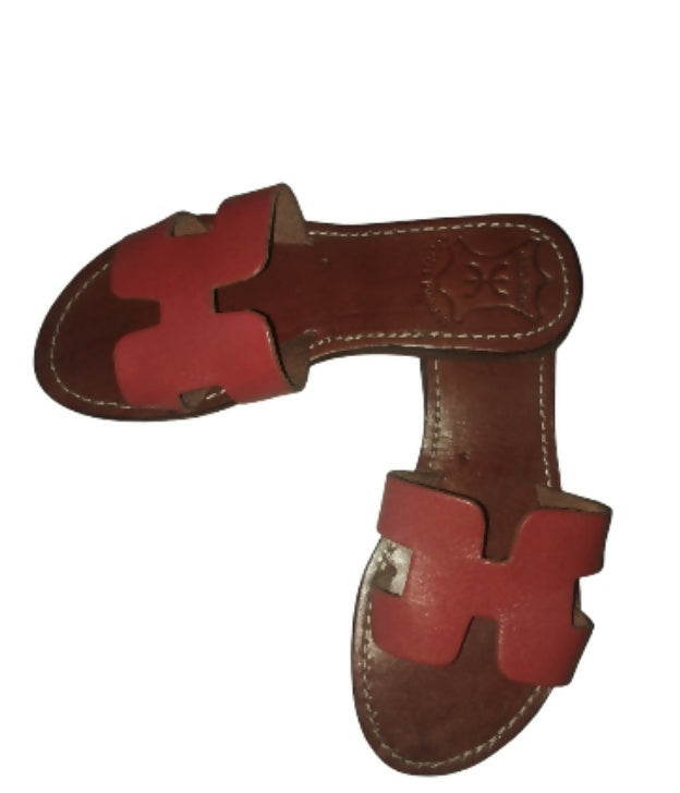 Handmade Moroccan Leather Sandals for Women - Artisan Summer slippers