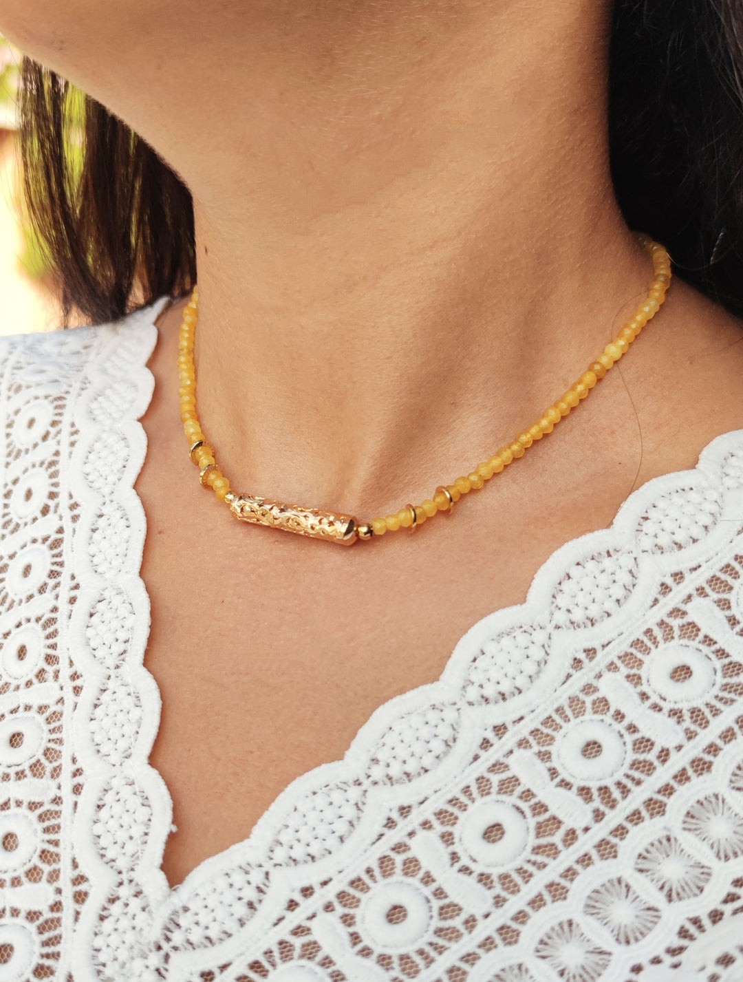 Alia Necklace (Yellow)