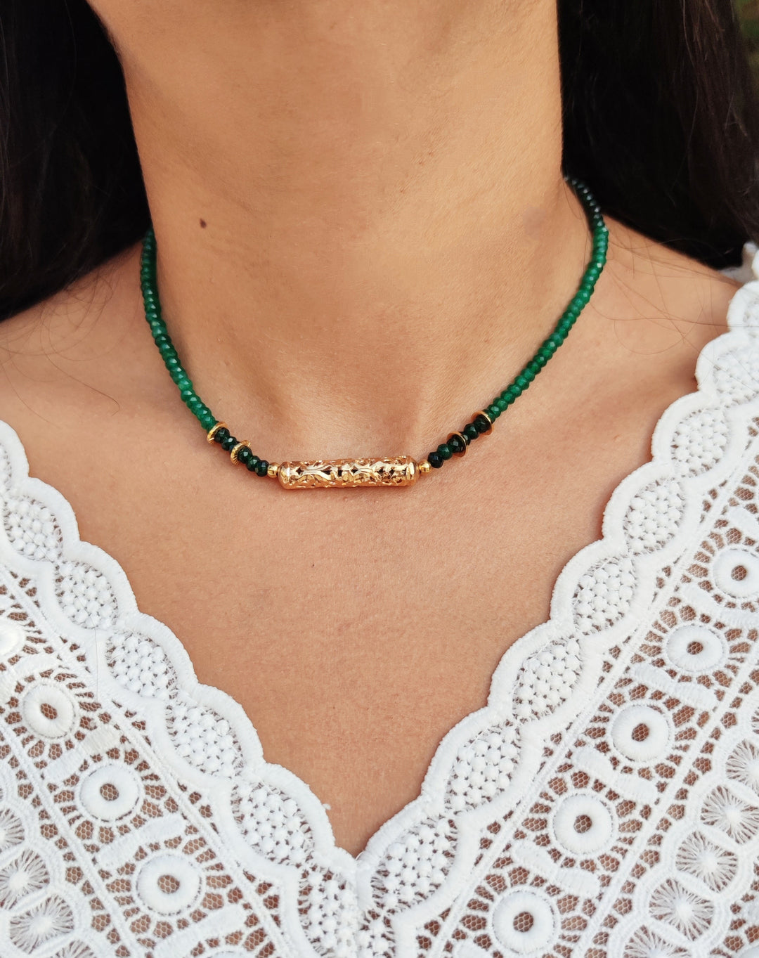 Alia Necklace (Green)