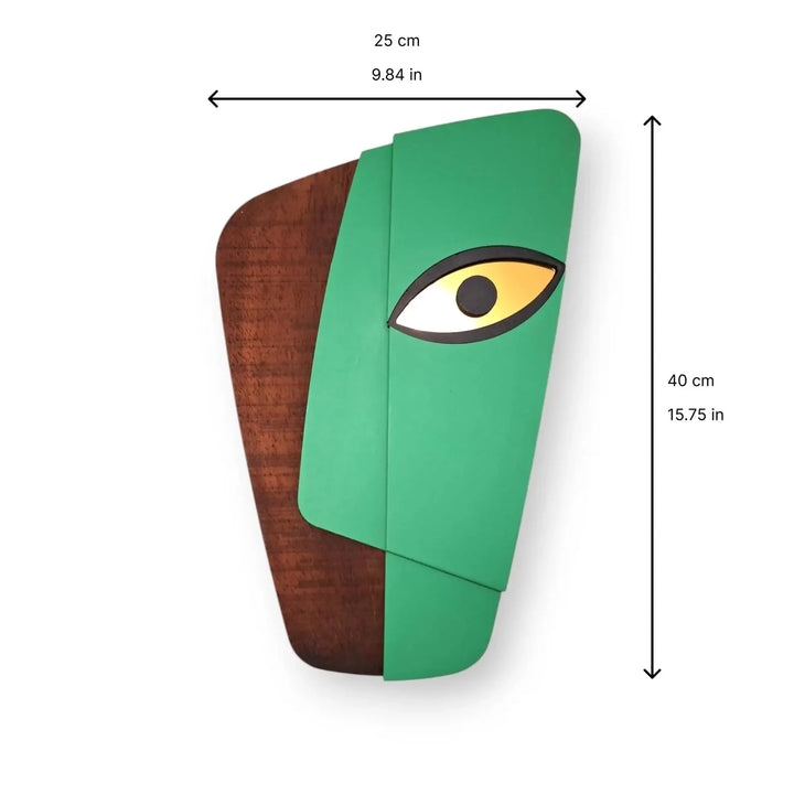 Authentic African sculpture Mask 3D Wall Art - Handcrafted Wooden Decor for Living Spaces