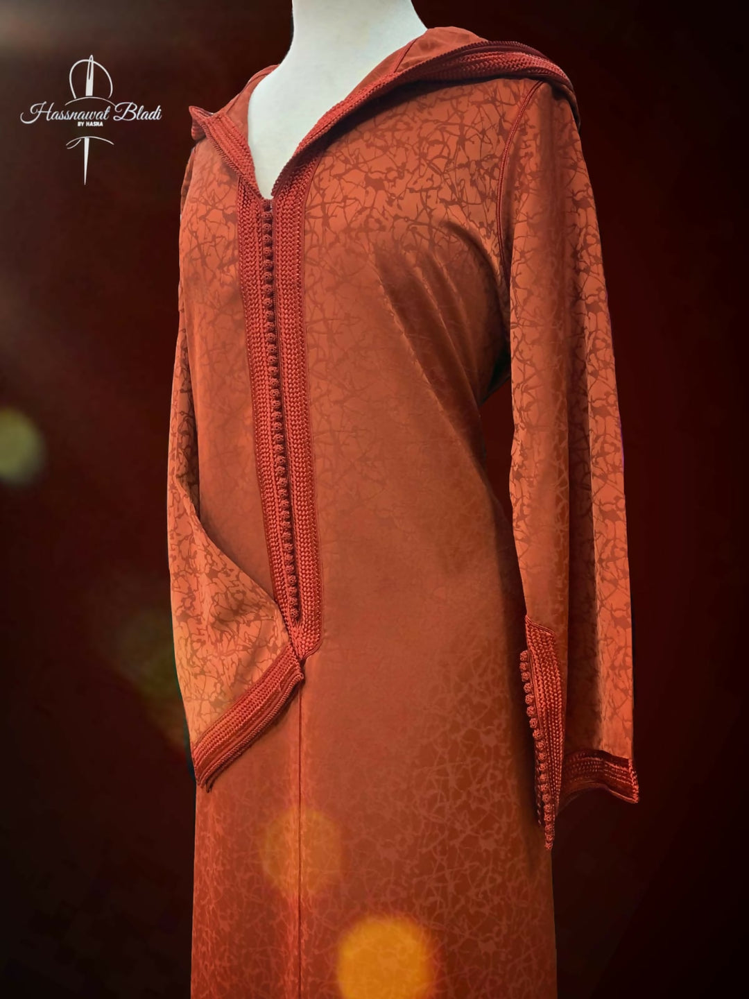Moroccan Orange Jellaba for Women