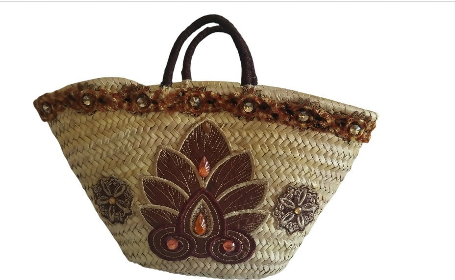 Moroccan Wicker Market Basket