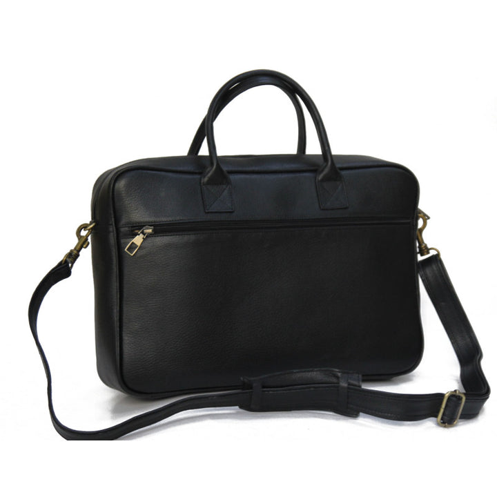 Black Genuine Handmade leather briefcase