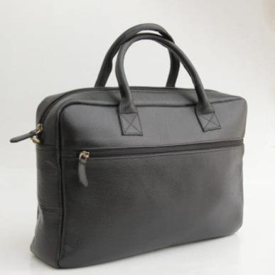 Black Genuine Handmade leather briefcase