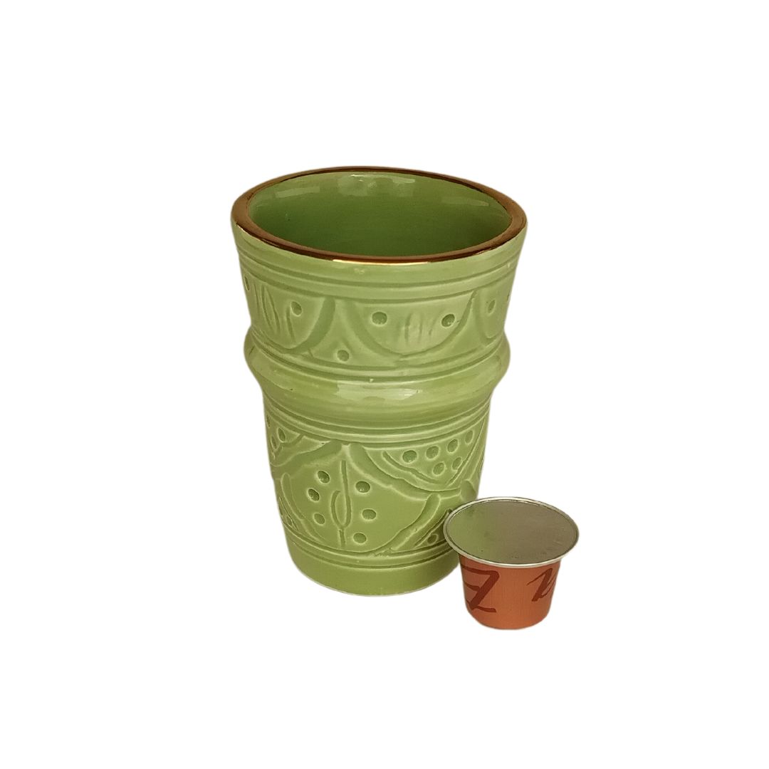 Green Moroccan Coffee Cup