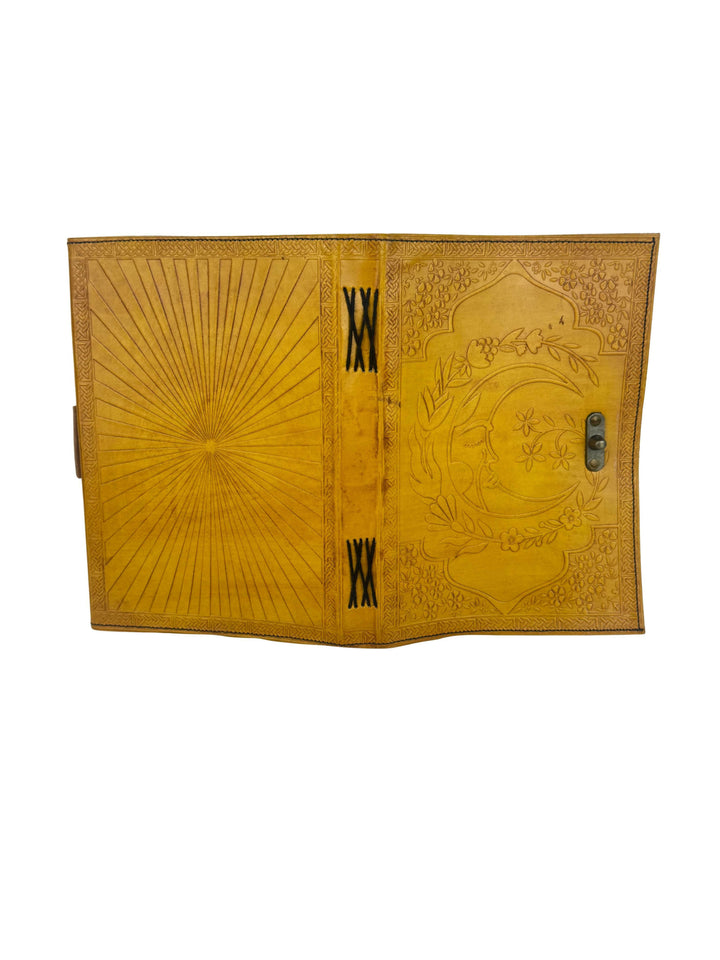 Genuine Leather Golden Moon Notebook