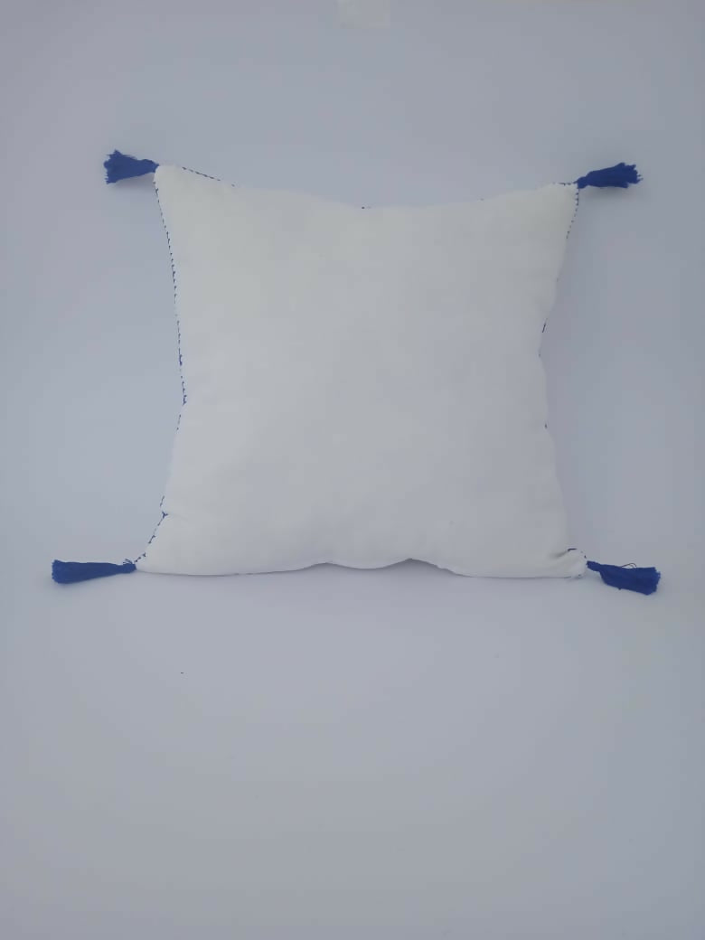 Nautical Heritage – Hand-Embroidered Cotton Cushion