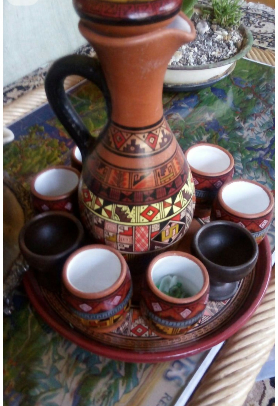 Moroccan Set of Carafe and Mugs