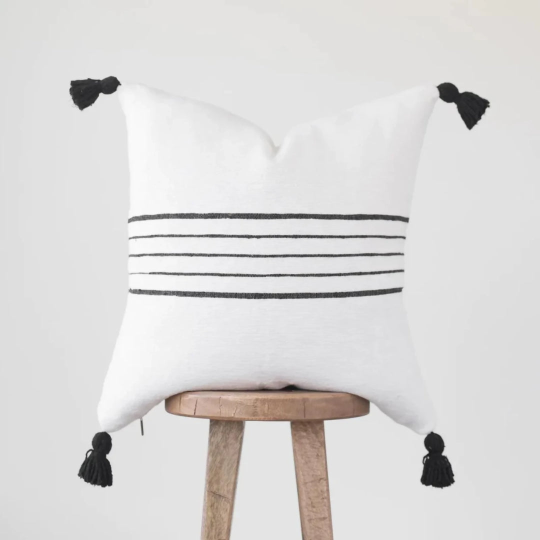 White And Black Stripe Cushion Cover
