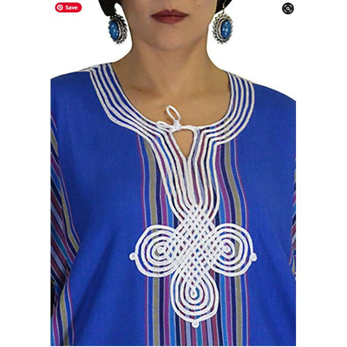 Traditional Women's Gandoura - Moroccan Stylish Gandoura - BLUE