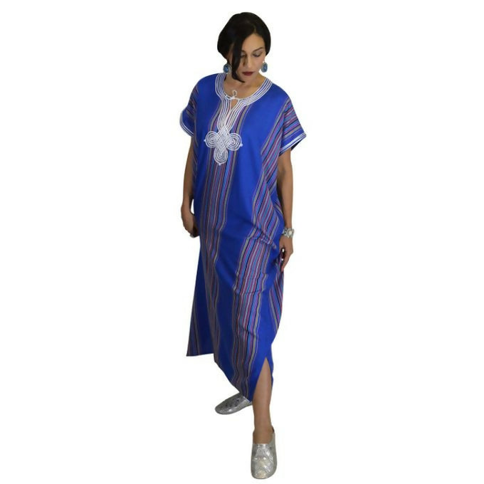 Traditional Women's Gandoura - Moroccan Stylish Gandoura - BLUE