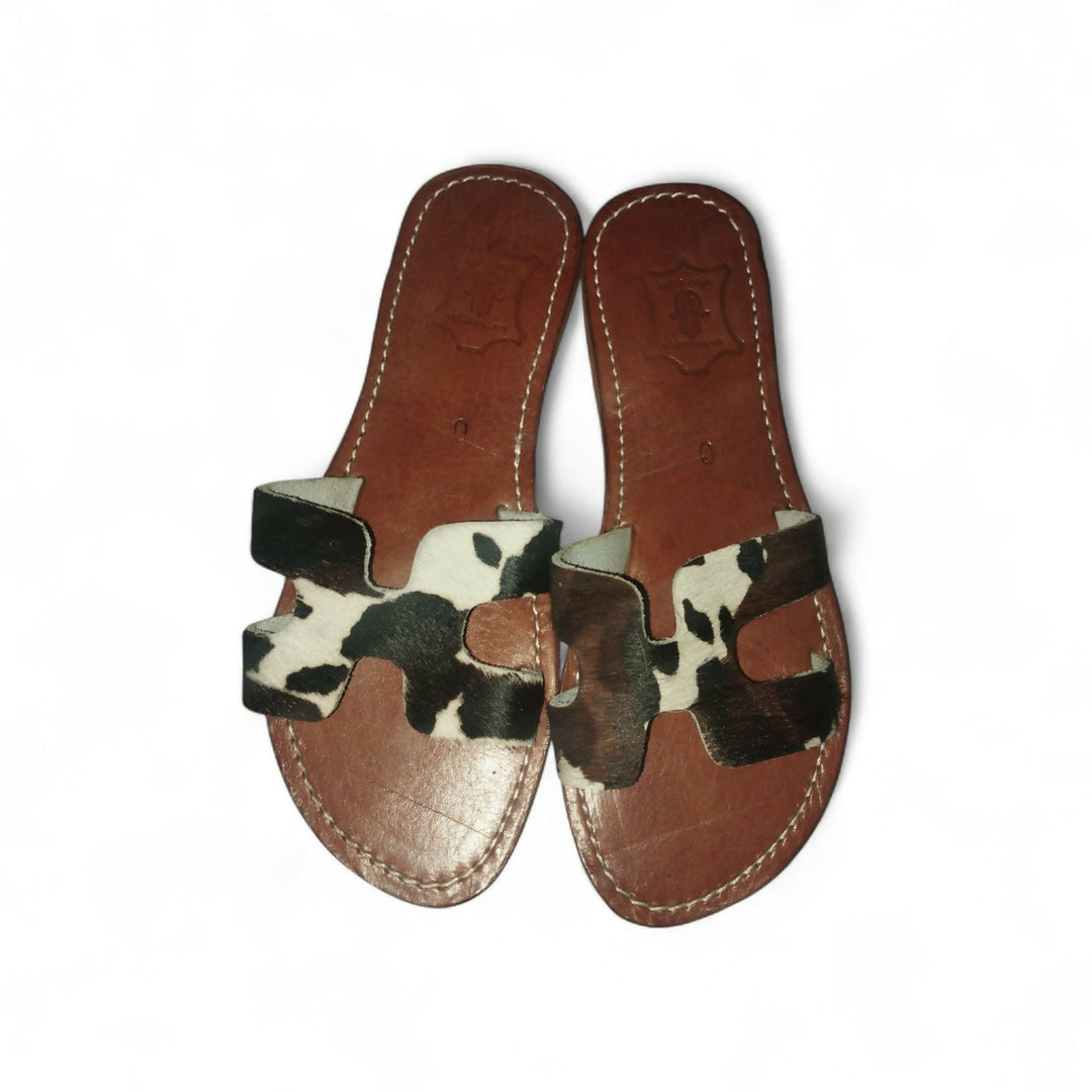 Women Moroccan Leather and Cowskin Sandals