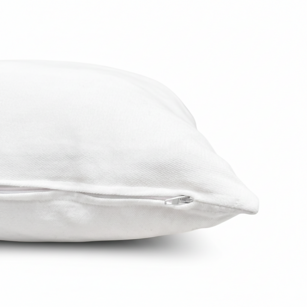 Hand-Embroidered Coastal Sea Life Cushion – Starfish & Shells Design on White Fabric