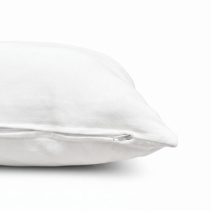 Hand-Embroidered Coastal Sea Life Cushion – Starfish & Shells Design on White Fabric