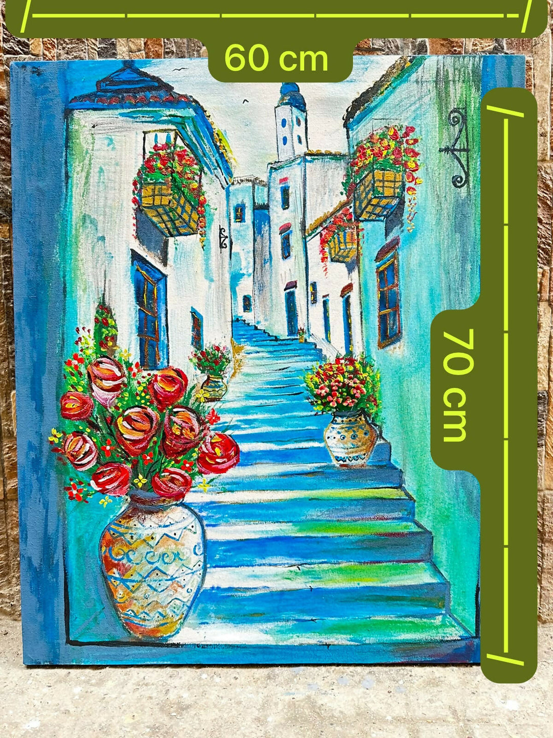 Handpainted Chefchaouen Moroccan Artist