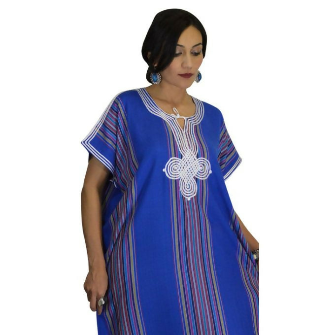 Traditional Women's Gandoura - Moroccan Stylish Gandoura - BLUE