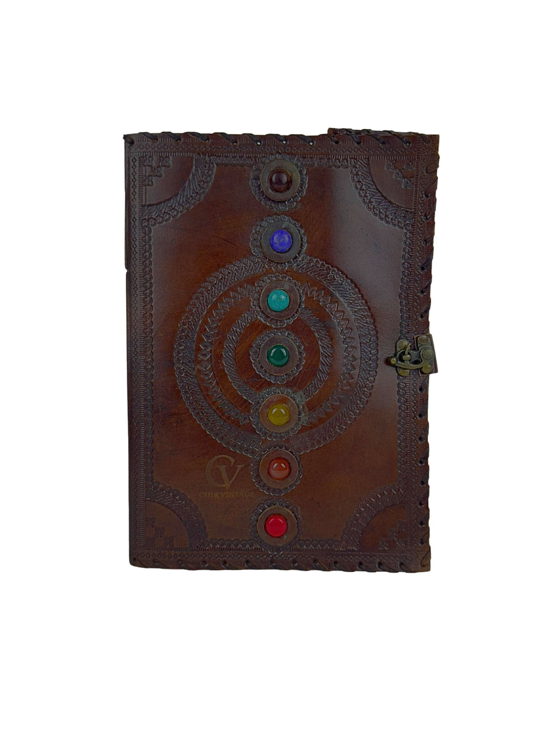 7 CHAKRAS Genuine Goatskin Leather Notebook