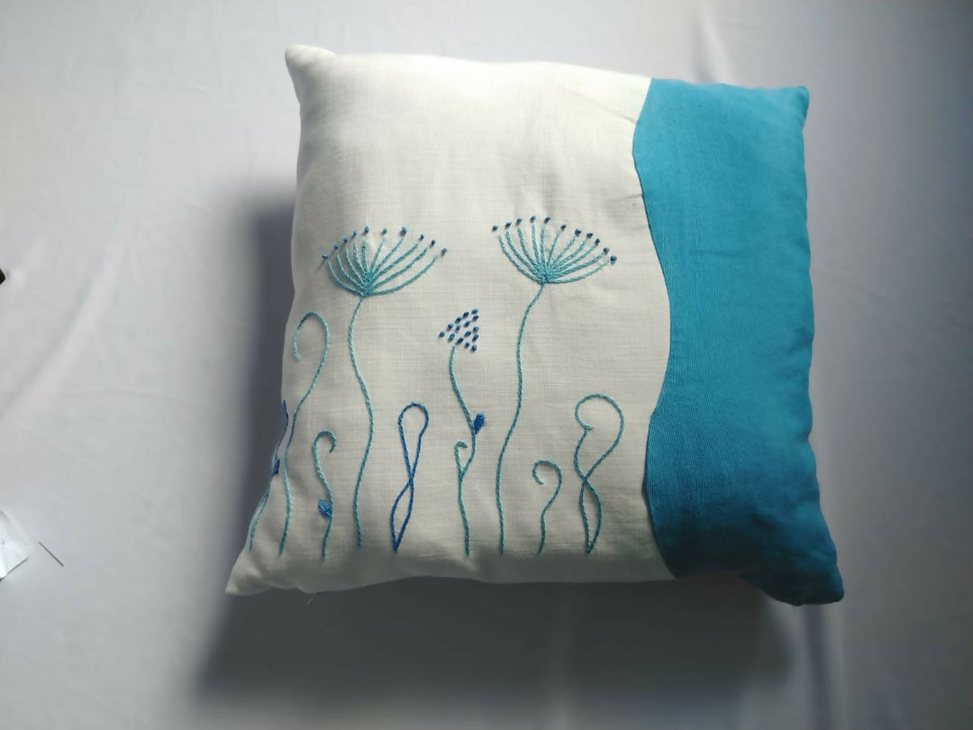 "English Rose" Heritage Cushion – Moroccan Floral Embroidery Tapisserie