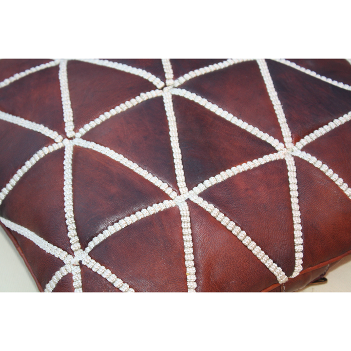 Brown Leather Pillowcase