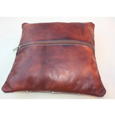 Brown Leather Pillowcase