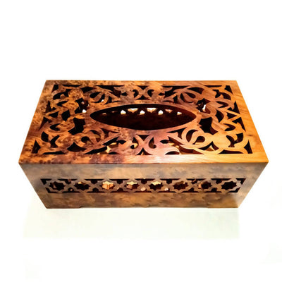 Tissue box made up of Thuja wood Root-Mohamed El Arbi-MyTindy