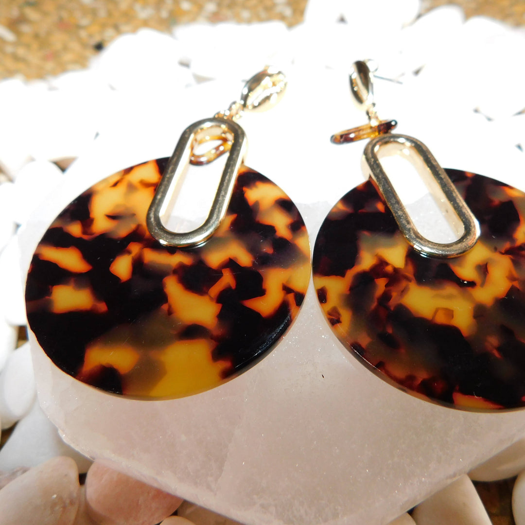 Earrings shell cauri