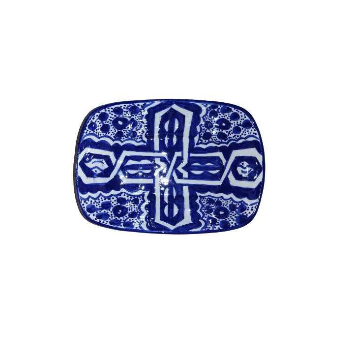Dark-blue Rectangular bowl