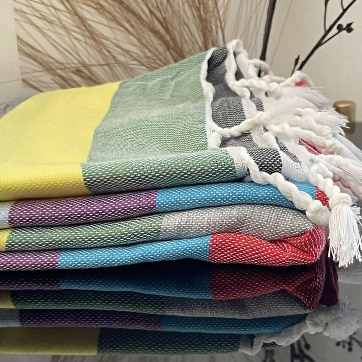 Green Tones Moroccan Towel