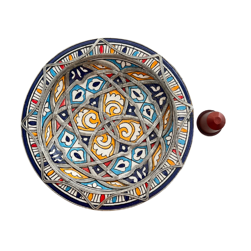 Vintage Colorful Moroccan Plate