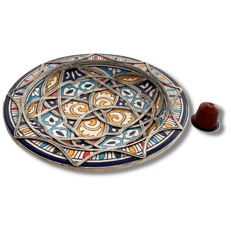 Vintage Colorful Moroccan Plate