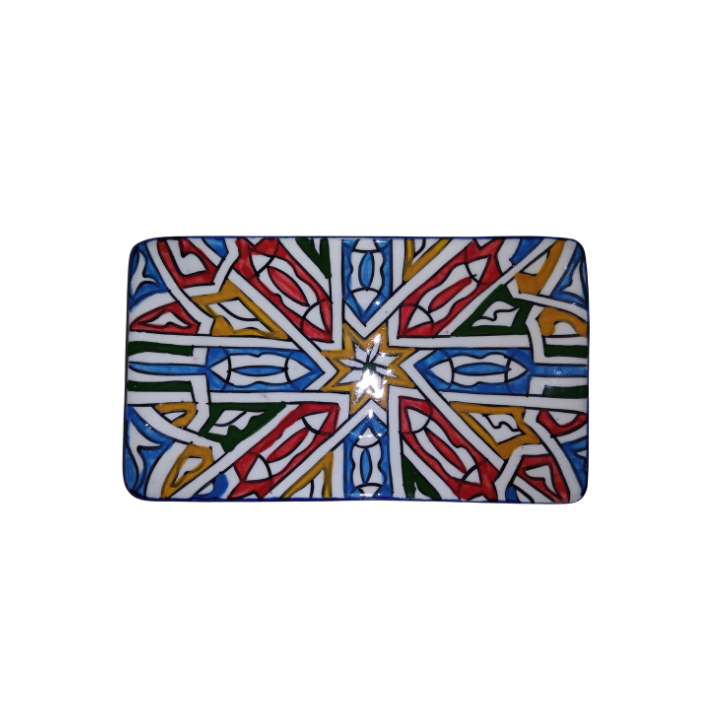 Rectangular plate with patterns