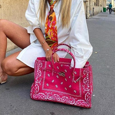 24H Birkin Style Bandana Handbag