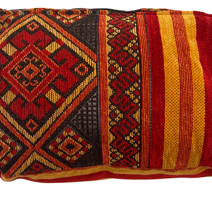 Moroccan Pouf with geometric patterns
