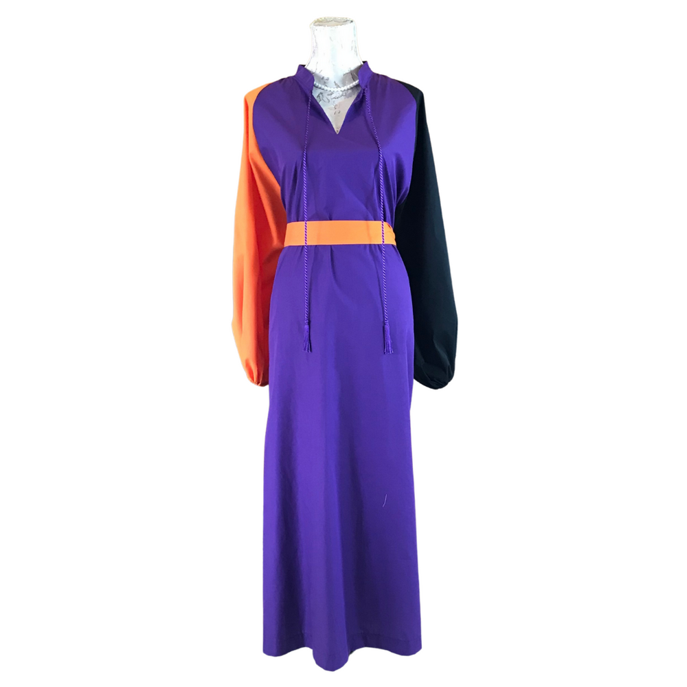Purple, Black and Orange Moroccan Dress-Yass and Yass-MyTindy