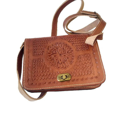 Leather Handbag with Pattern-My Real Leather-MyTindy